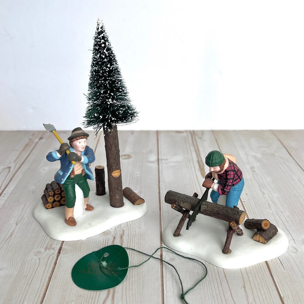 Vintage Department 56 Heritage Village Porcelain Lumberjacks 56590 with Box